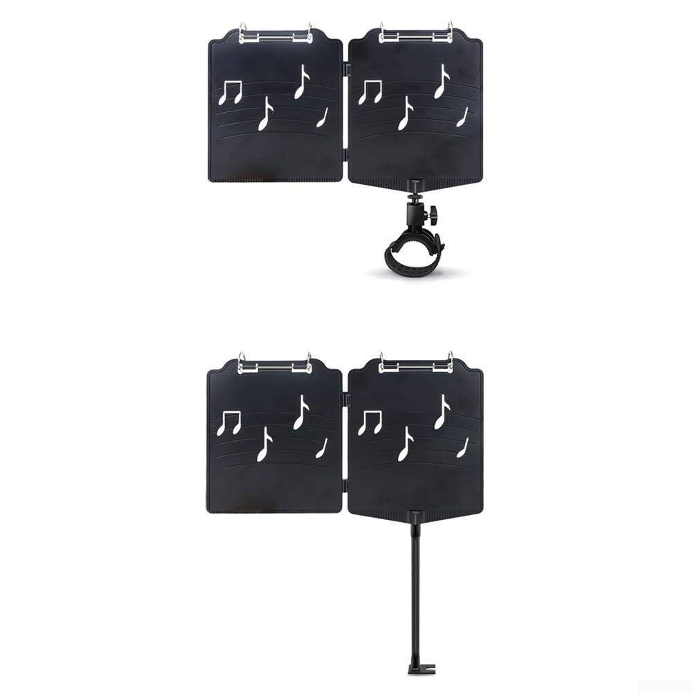 Support de musique de fanfare avec fonctions réglables Lyres en métal pour clarinettes, hautbois et trompettes, facile à utiliser (noir)