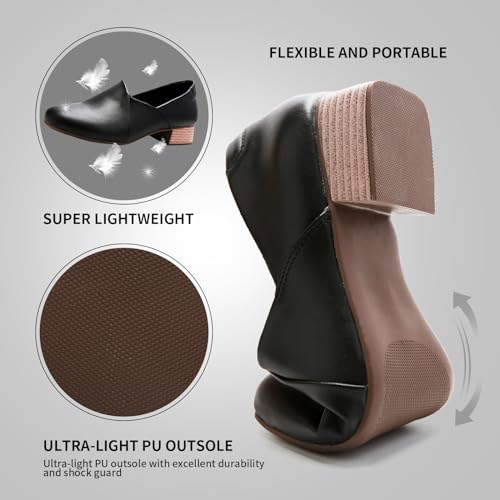 Image of UZB Loafers for Women Dress Shoes Slip On Shoes Low Heel Casual Work Office Dressy Shoes