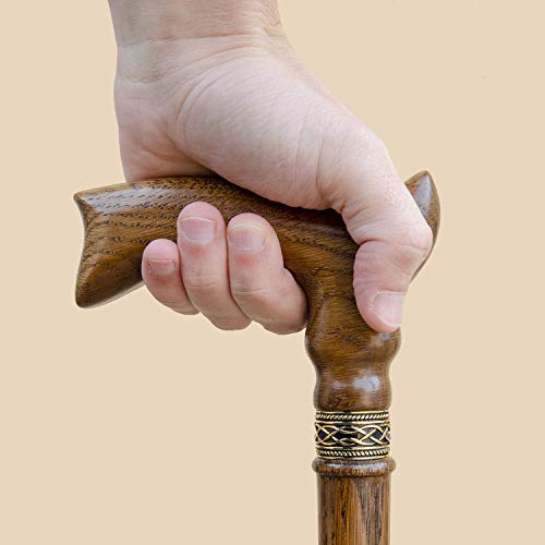 Asterom Handcrafted Wooden Walking Cane for Women and Men - Elegant Wood Canes and Walking Sticks - Thumbnail 3