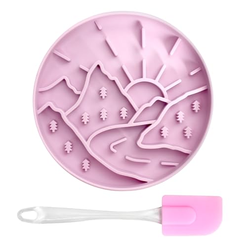 Ciotola Anti Ingozzamento Silicone Con Grande Ventosa Sul Fondo Ciotola Per Cani Con Raschietto Ciotole Per Cani Per Cibo Secco, Umido, In Scatola O Purea Congelata 20x20x4 Cm