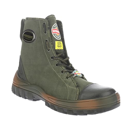 Image of Liberty Warrior Super Jungle King for Men, Line Print Leather, Hard Toe, 19-47HSBG Commando Army Shoes for Men, Light Weight, Waterproof, Military Boot for Men, Olive Green Sizes - 5UK-12UK