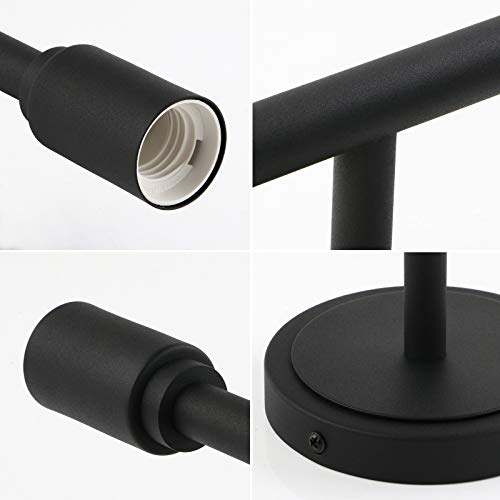 Phansthy 2 Light Vanity Light Matte Black Double Sconce Light For Hallway Kitchen Bathroom (Matte Black) #TOP5