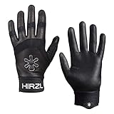 HIRZL GRIPPP FORCE FF – Batting Gloves | Baseball Softball | Adult Youth | Kangaroo Leather Palm for Ultimate Grip in Dry and Wet Conditions (Black, Large)