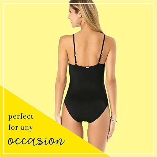Anne Cole Women's Shirred Classic Lingerie One Piece Swimsuit, Black, 6 #TOP5