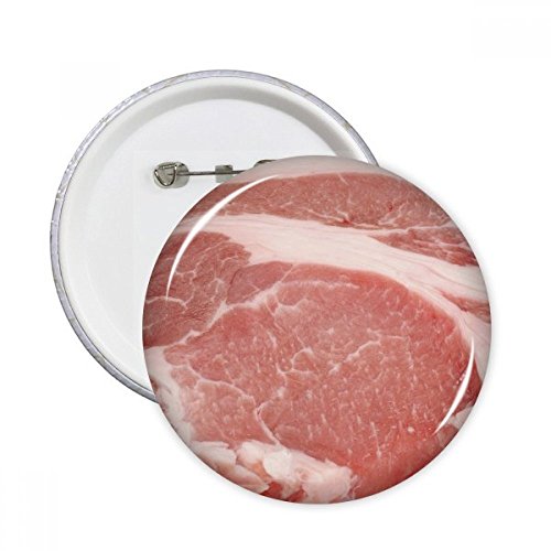 Badge porc viande crue grand pins rond XL pour personnaliser une veste