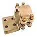 Burndy NA18-4N Terminal, 2" Conductor, 4 Hole Pad, 3-1/8" Width, 6" Length, 3-1/" Height, for Copper Tube to Flat (Pack of 2)