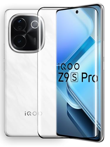Image of SPAZY CASE iQOO Z9s Pro 5G / Z9s 5g Ultra Premium Adavnced Glue UV Curved Tempered Glass | HD clarity Full Edge Protection for iQOO Z9s Pro 5G / Z9s 5G