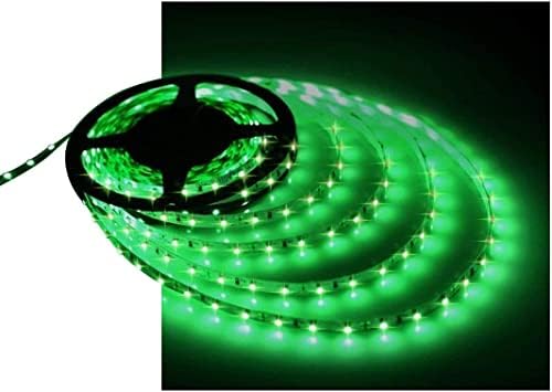 iNextStation 12V LED Light Strip IP65 Waterproof Green LED Strip Lights 16.4ft/5m Cuttable 300 SMD 2835 LED Tape Flexible Led Lights for Bedroom Outdoor Indoor Decor (Power Adapter not Included)