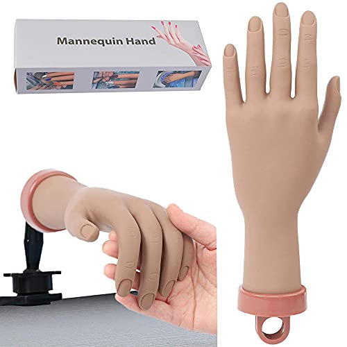 Practice Hand for Acrylic Nails Nail Hand Practice Hand for Nail Practice Nail Practice Hands Acrylic Nail Hand Rubber Practice Hand Nail Art Hand Nail Art Fake Hand for Nails Equipment Training Hand