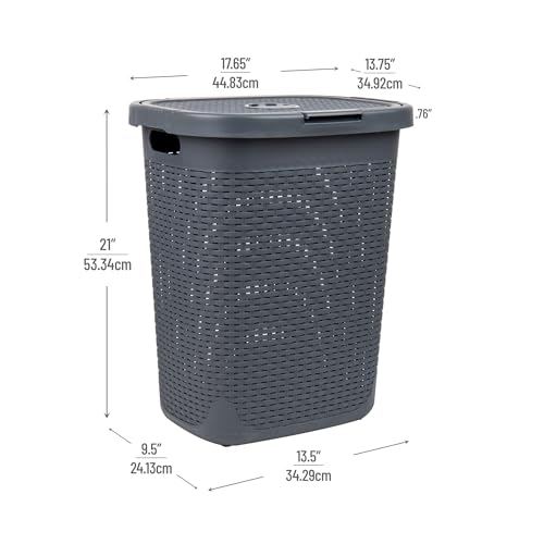 Mind Reader 50HAMP-GRY 50L Slim Laundry Hamper thumb #2