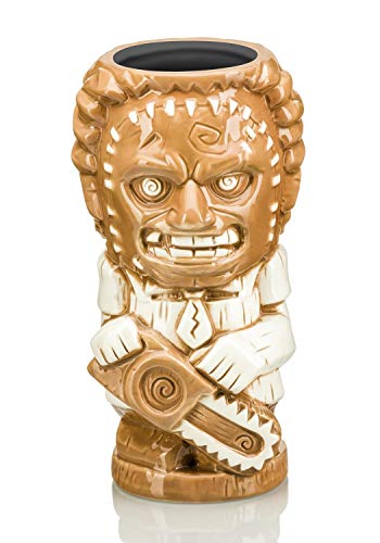 Texas Chainsaw Massacre Leatherface Geeki Tikis Horror Mug - 26oz Ceramic Coffee Or Tea Cup - Movie Monster Figure Tiki Glass Drinkware Collectible - Great Birthday, Halloween Gifts For Men, Women