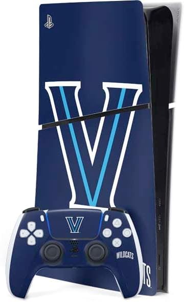 Skinit Decal Gaming Skin Compatible with PS5 Slim Digital Edition Bundle - Officially Licensed Villanova University Wildcats V Large Design