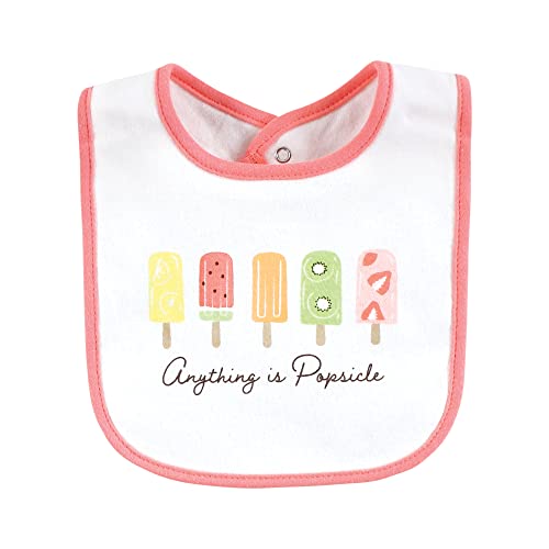 Image of Touched by Nature Unisex Baby Organic Cotton Bibs, Popsicle, One Size
