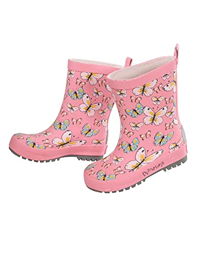 maximo Gummistiefel Schmetterling matt, Reflex 3M, Bedruckt 23 pink Rose