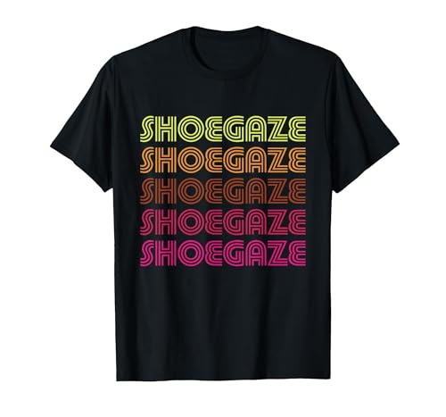 Retro Regno Unito Shoegaze Indie e Alternative Rock Maglietta, Uomo, Nero, L
