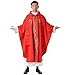 BLESSUME Church Vestments Priest Clergy Chasuble Catholic Mass Apparel Robe, Red, one size