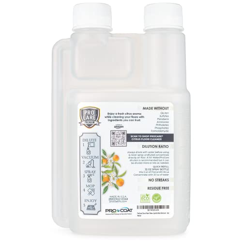 Procare PC302 Citrus Floor Cleaner Concentrate (Made In Usa) | Vinyl, Wood, Tile, Stone & Laminate Floor Cleaner For Mopping, Household Supplies, Cleaning Solution Concentrate For Kitchen & Bathroom thumb #8