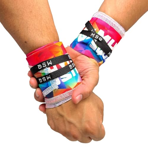 Image of Wrist Wraps for Calisthenics & Weightlifting - Heavy Duty Wrist Support & Stability (Chromatic Burst)