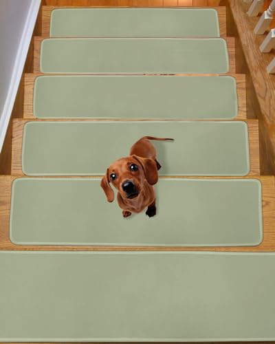KITHOME Stair Treads Non Slip for Wooden Steps Soild Color