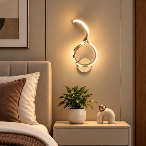 Image of Murphy Luxora Elegant LED Wall Lamp for Home - 2 Years Warranty - Modern Aluminium Light with 3 Color Modes (French Gold, Pack of 1)