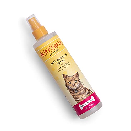 Burt's Bees For Pets Anti-Hairball Cat Spray | Hairball Remedy For Cats With Wheatgerm Oil And Sunflower Oil | Cruelty Free, Sulfate & Paraben Free, Ph Balanced For Cats - Made In The Usa, 10 Oz #TOP3