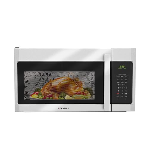 CAMPLUX 30' Convection Over-the-Range Microwave Oven, 1.5 Cu. Ft. Stainless Steel OTR Microwave with...