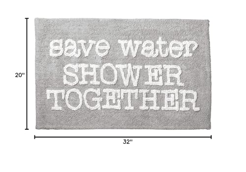 Primitivesbykathysavewatershowertogetherbathruggray  Urban Country Home Decor Primitives by kathy save water shower together bath rug gray  urban country home decor