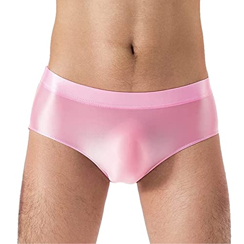 Men's Sissy Panties Silky Glossy Underwear Bikini Thongs Oily Swimming Lingerie Briefs4