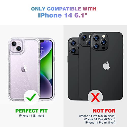 image for Diaclara Designed for iPhone 14 Case, Full Body Rugged Case with Built