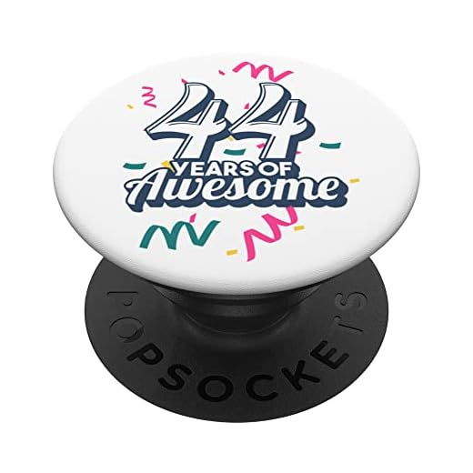 44 cumpleaños 44 años de impresionante cumpleaños de 44 años PopSockets PopGrip Intercambiable