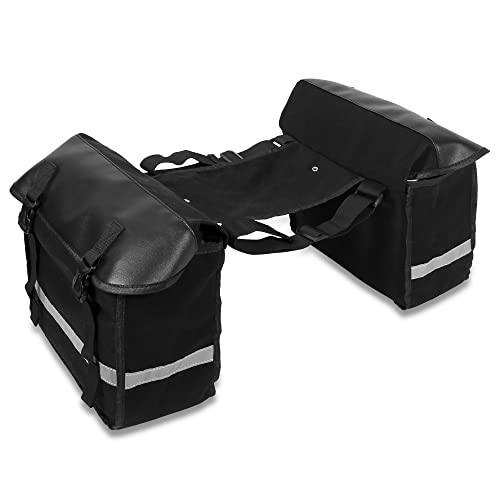 Par de alforjas laterales para moto Motoforti nylon negro miniatura 1