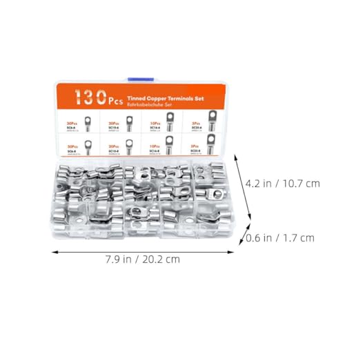 Cable conectores de crimpado para amplificador de coche kit de 130 terminales eléctricos 2