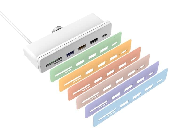 Networx 7-in-1 USB-C hub, voor iMac 24", incl. bijpassende kleurstickers, wit - Afbeelding 3
