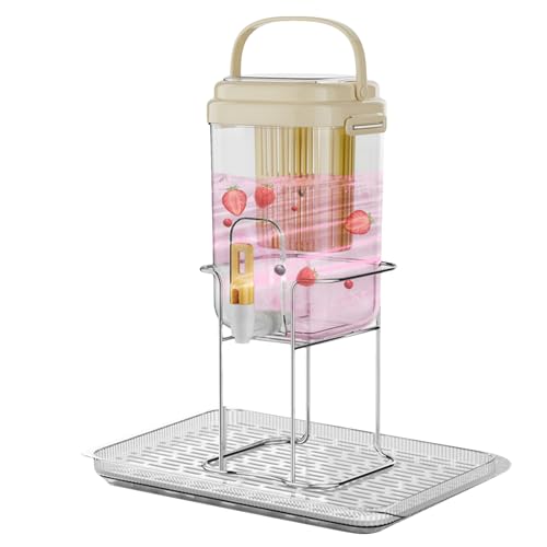 Dispensador de bebidas heladas – Gran capacidad con filtro | Dispensador de bebidas para el refrigerador, para viajes, picnics y reuniones Dispensador de bebidas heladas – Gran capacidad con filtro | Dispensador de bebidas para el refrigerador, para viajes, picnics y reuniones