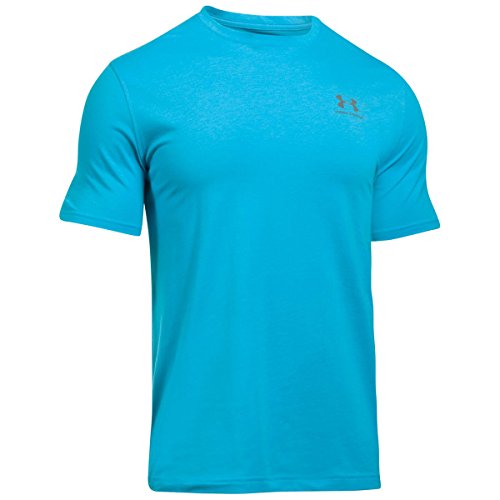 Image of Under Armour Men's Round Neck T-Shirt (190510265478 1257616 Medium Blue Shift /Graphite)