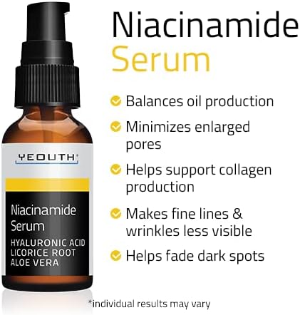 YEOUTH Niacinamide Serum for Face 10% with Hyaluronic Acid and Aloe Vera - Image 3