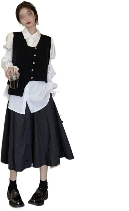 Irregular Knit Vest Women's Stacked Outer Sleeveless Sweater Vests