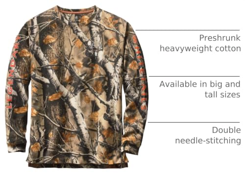 Image of Legendary Whitetails Mens Long Sleeve T-Shirt 100% Cotton Preshrunk Tee