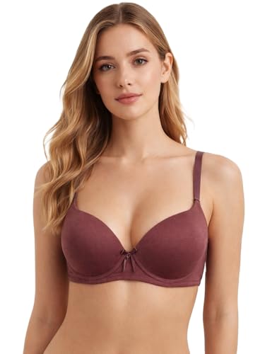 Image of Viola's Secret 6 Pack of Color Print T-Shirt Bras B Cup C Cup and D Cup
