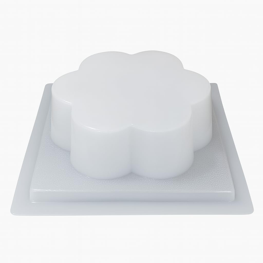 Scalloped Round Gelatin Mold – Fluted Jello Mold – Round Gelatina Mold for Layered Desserts – Semi-Rigid Plastic Dessert Mold – Made in Mexico (4.2 Liter)