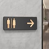 Toilettenschild,Öffentliches WC Acryl Wegweiser Schild - Selbstklebende Toiletten Beschilderung - Für Gewerbliche ...