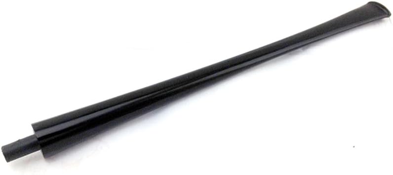 OLDFOX Middle Long Straight Pipe Stem Replacement for Churchwarden Pipe, Black Mouthpiece, Fit 3mm Filters BE0043