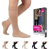 mediven Comfort for Women, 15-20 mmHg – Closed Toe Leg Circulation, Knee High Compression Stockings for Women, Semi-Transparent Leg Support Compression Hosiery , IV, Natural