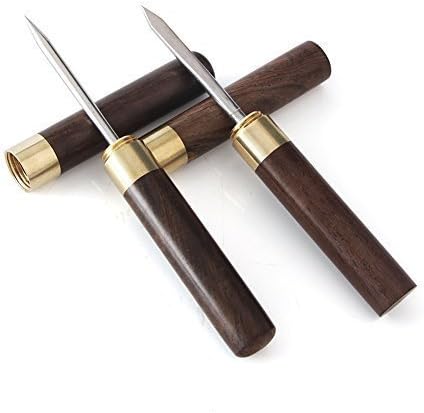 SONGER 2Pcs Blackwood Portable Puer Tea Knife + Tea Needle set, Picking tea tools Wooden Handle Ice Pick Professional Tool for Breaking Prying Cake Brick
