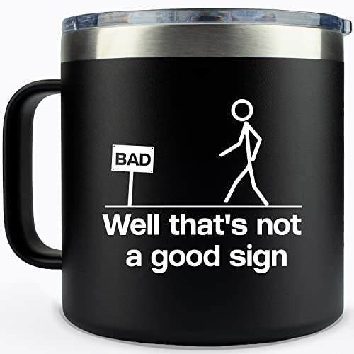 Funny Novelty Gift For Men - Coffee Tumbler Mug 14Oz Black - Funny Unique Gift For Him, Wife, Husband, Partner, Dad, Boyfriend Or Girlfriend, Coworker #TOP9
