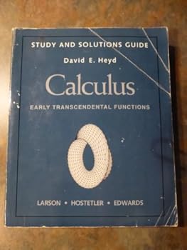 Paperback Study and Solutions Guide for Claculus: Early Transcendental Functions Book