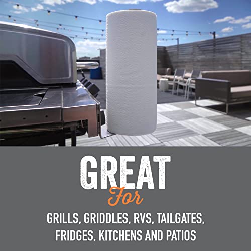 Yukon Glory Magnetic Paper Towel Holder for Refrigerator & Grill, Stainless Steel, Strong Magnet, Rotatable, Non-Scratch Pad