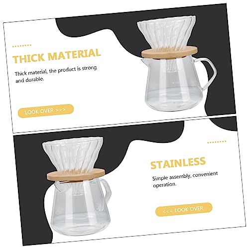 LIFKOME 2 Conjuntos despeje sobre a cafeteira xícaras de café de vidro máquina de café expresso manu