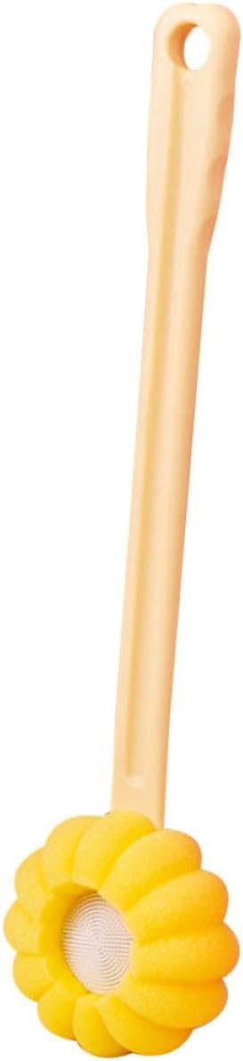 jojofuny Silicone Long Handle Bath Brush with Soft Sponge Back Scrubber for Shower Exfoliating and Massaging Lightweight Body Scrubber Suitable for Men Women Elderly Easy to Rinse and Dry