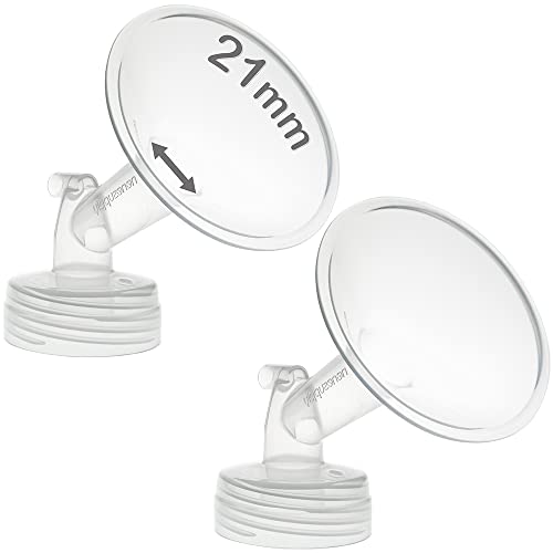 Image of Nenesupply 21mm Flanges 2pc Compatible with Spectra S1 S2 Synergy Gold Motif Luna Breastpumps Replacement to Spectra Pump Parts and Flange 21mm Replace S2 Parts and Accessories